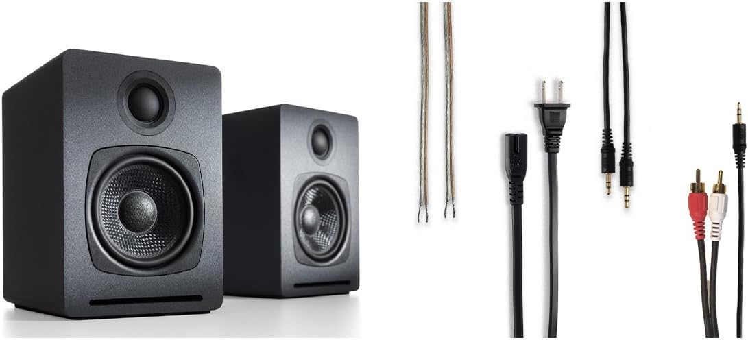 Audioengine A1 Wireless Computer Speakers - 60 W Bluetooth Desktop PC Computer Speakers - Gaming, Music and More