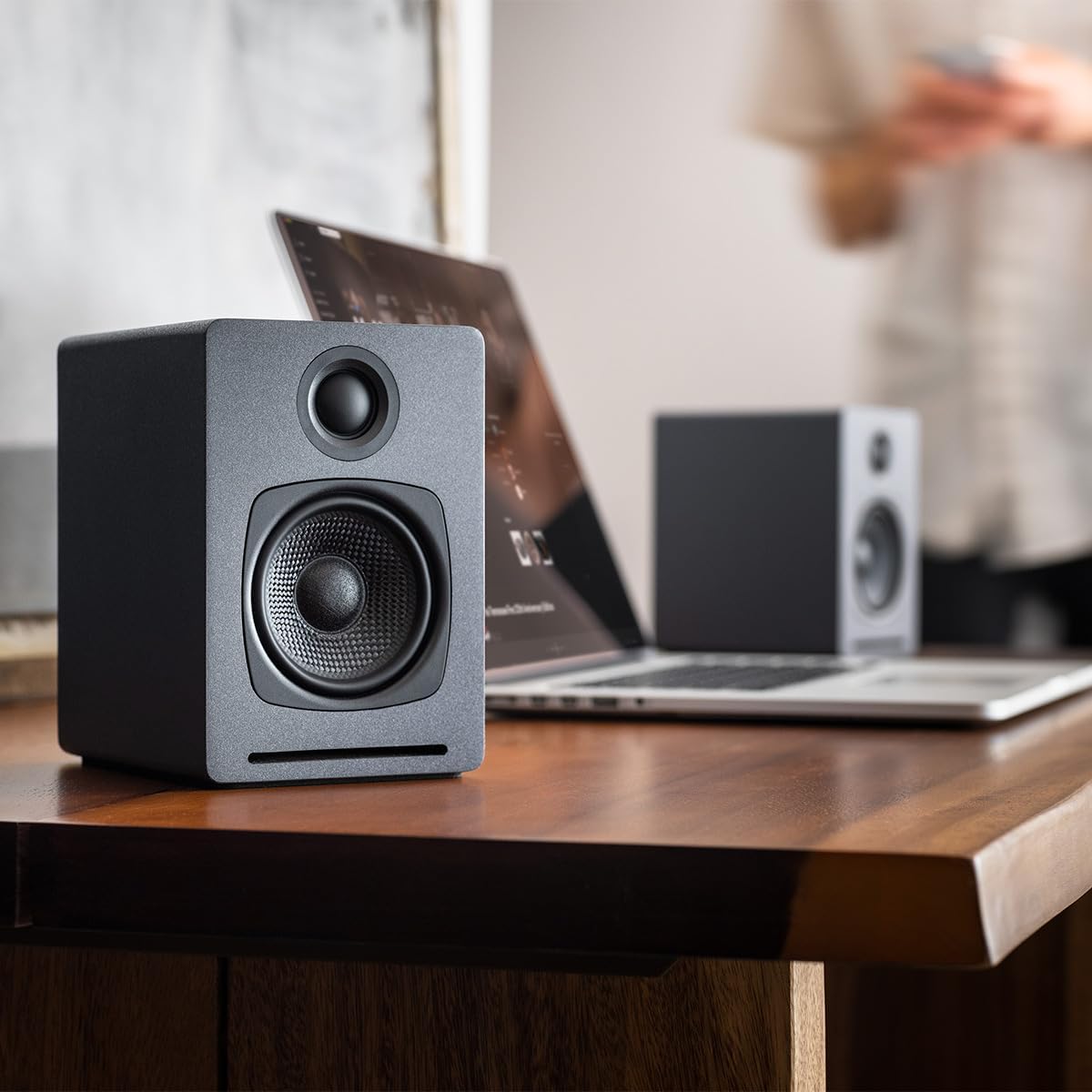 Audioengine A1 Wireless Computer Speakers - 60 W Bluetooth Desktop PC Computer Speakers - Gaming, Music and More