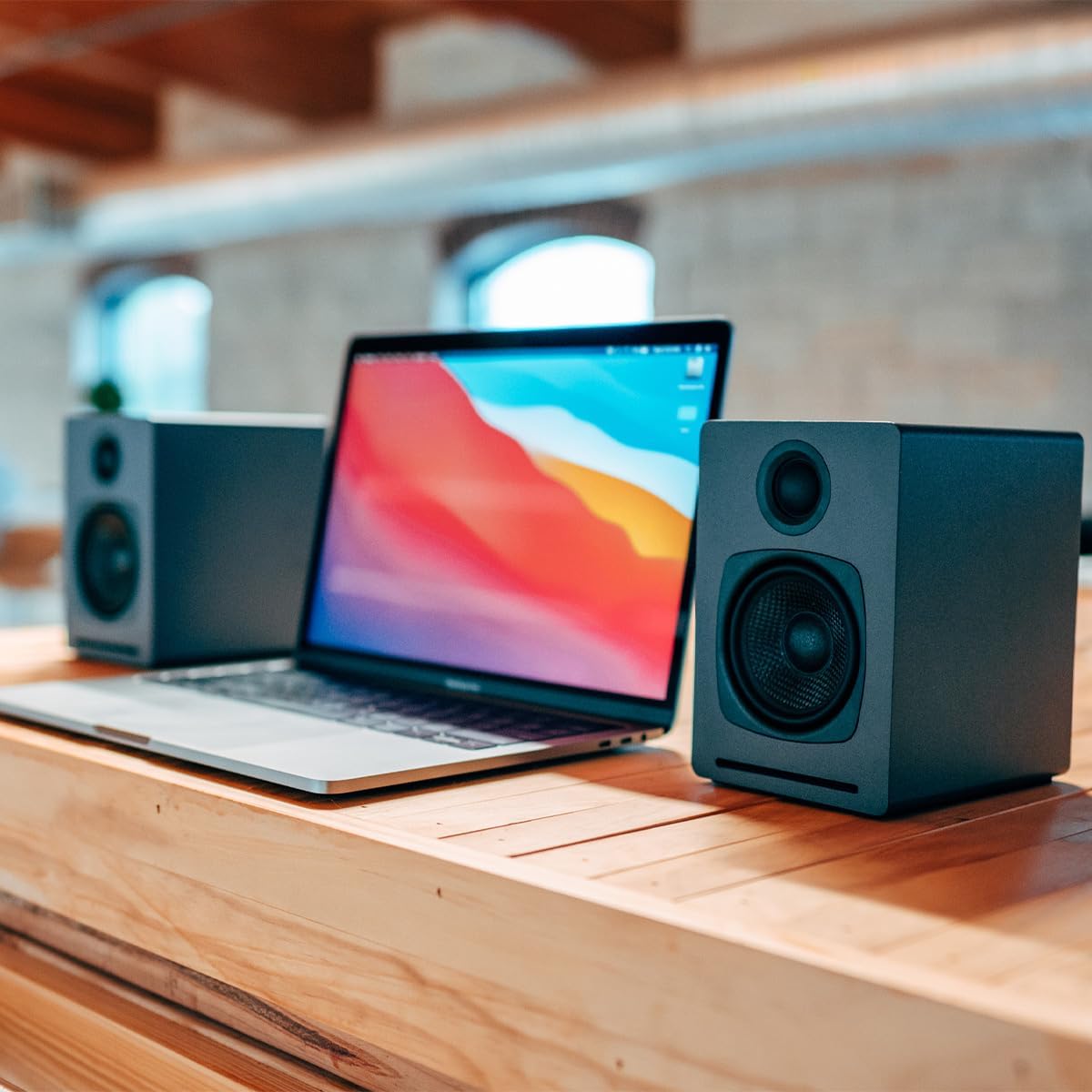 Audioengine A1 Wireless Computer Speakers - 60 W Bluetooth Desktop PC Computer Speakers - Gaming, Music and More
