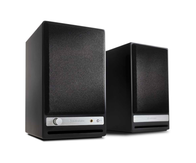 Audioengine HD4 Wireless Speaker Bluetooth |Home Music System aptX HD Bluetooth, 120W Powered Bookshelf Stereo Speakers | 24-bit DAC