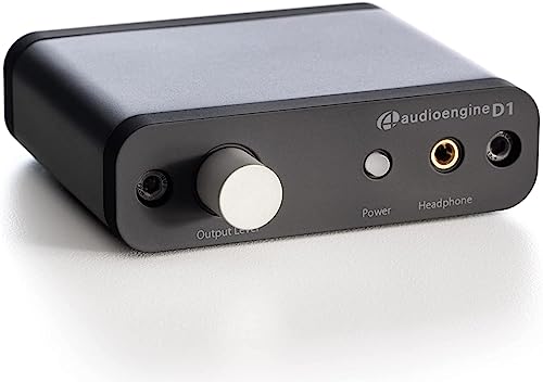 Audioengine D1P Portable Headphone Amplifier and 32 Bit DAC - Audio Switcher for Desktop Gaming and Music Lovers