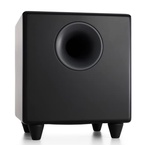 Audioengine S8 Subwoofer, Small Powered Subwoofer (Wireless Ready) Black