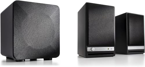 Audioengine A2 HD Black Home Music System with 210W S6 Wireless Subwoofer