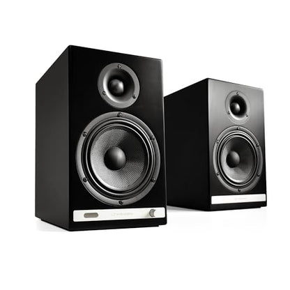 Audioengine HD6 150W Powered Bookshelf Stereo Speakers | Home Music System w/aptX HD Bluetooth, AUX Audio, Optical, RCA, 24-bit DAC