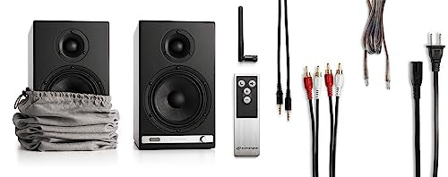 Audioengine HD6 150W Powered Bookshelf Stereo Speakers | Home Music System w/aptX HD Bluetooth, AUX Audio, Optical, RCA, 24-bit DAC