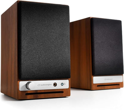 Audioengine A2 HD Walnut Powered Wireless Home Music System with 210W S6 Subwoofer with Remote