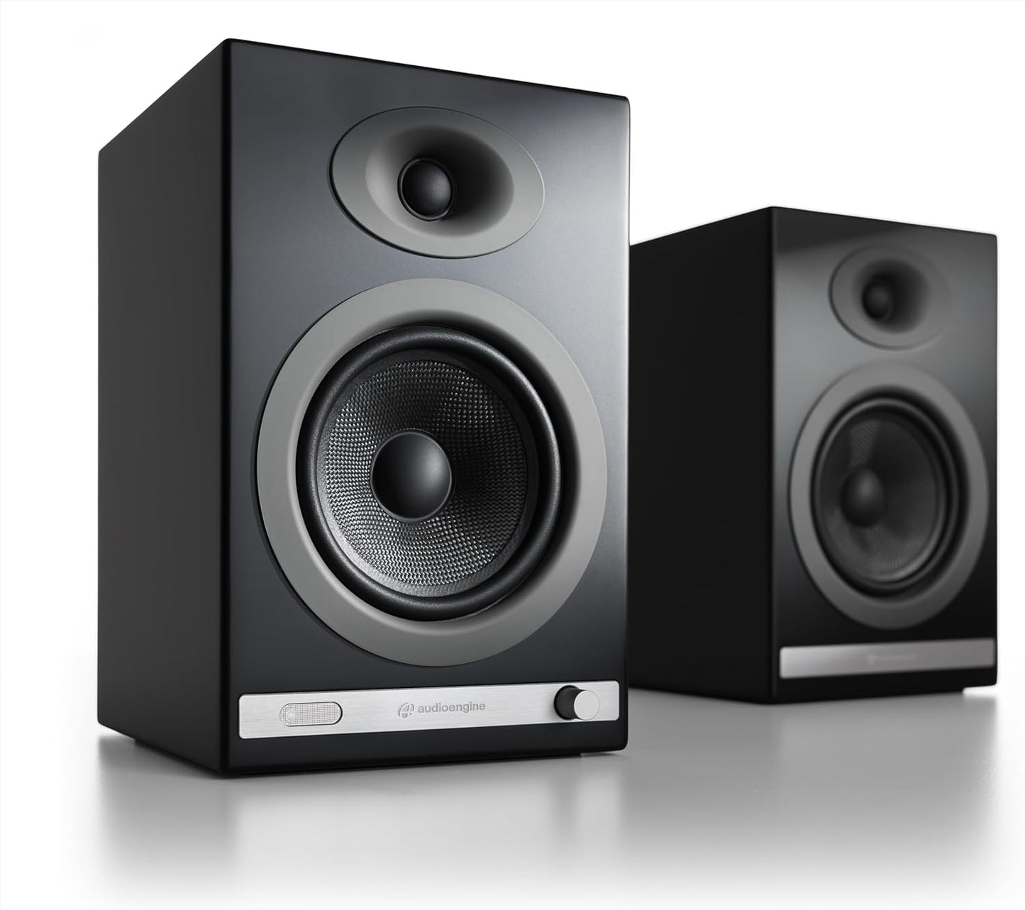 Audioengine HD5 Black 150W Music System with S8 White Subwoofer with Remote