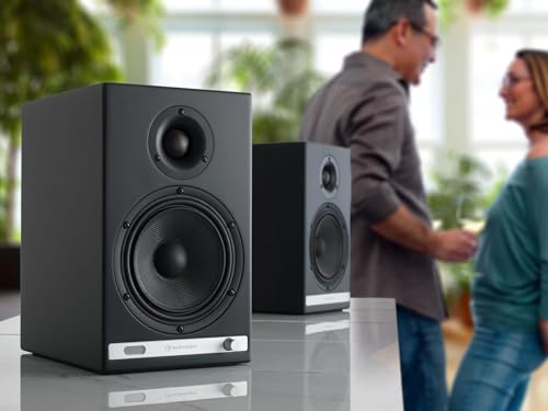 Audioengine HD6 Wireless Speakers with Bluetooth - 150W Powered Bookshelf Speakers for Home Music System, 24-bit DAC