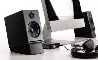 Audioengine DS1 Desktop Speaker Stands | Vibration Dampening Tilted Silicone Table Stand | Pair