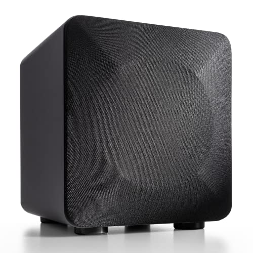 Audioengine S6 210W Compact Powered Subwoofer with Powerful Bass in a Small Package - For Gamers, Music Lovers, Movie Buffs - Grey