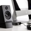 Audioengine DS1DS2 Desktop Speaker Stands Vibration Dampening Tilted Silicone Table Stand Pair B085C19QGR 2