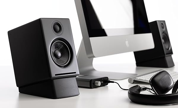 Audioengine DS1DS2 Desktop Speaker Stands Vibration Dampening Tilted Silicone Table Stand Pair B085C19QGR 2