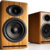 Audioengine P4 Passiva bokhyllehogtalare hogpresterande 2 vags skrivbordshogtalare for hemmabruk bambu B002FKDQTU